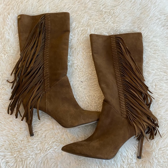 Sam Edelman Fayette Fringed Suede Mid 
